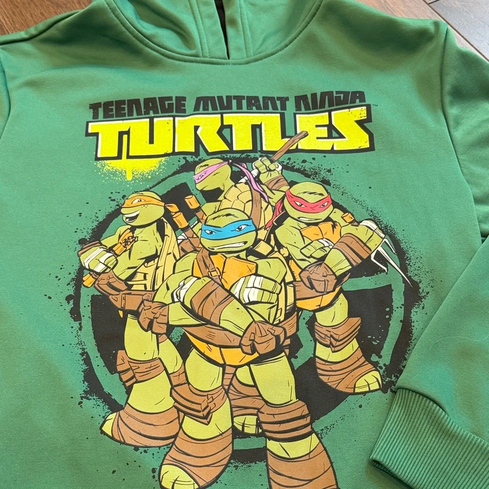 Teenage Mutant Ninja Turtles Green Hoodie Size 14/16 XL C3-019